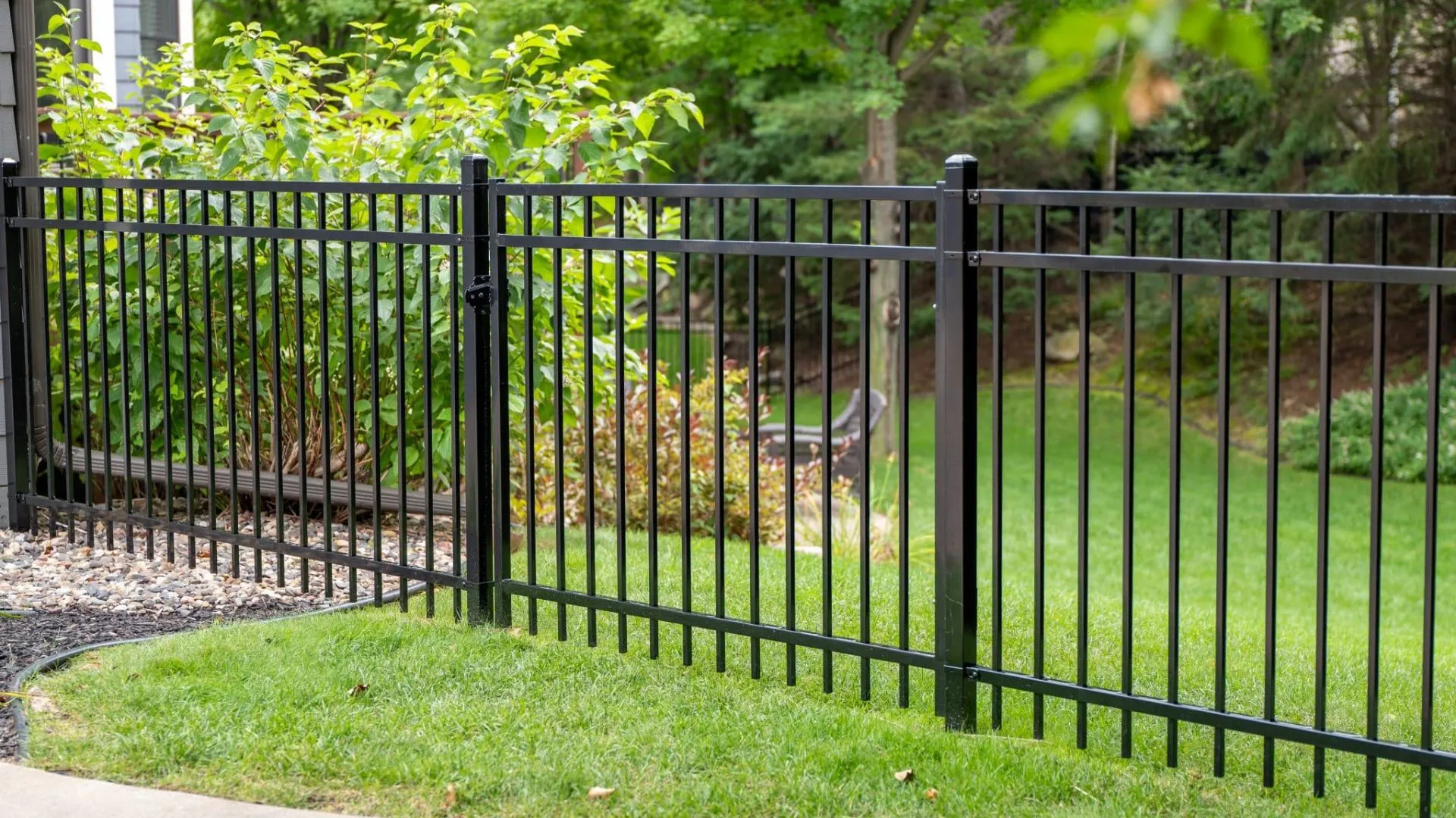 A ornamental iron fence